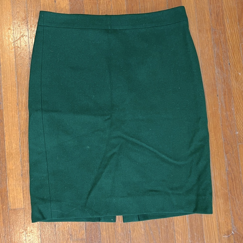 Forrest green j crew pencil skirt